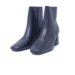 Dkny Caleena Helled 64MM Faux Leather Ankle Boots, Black